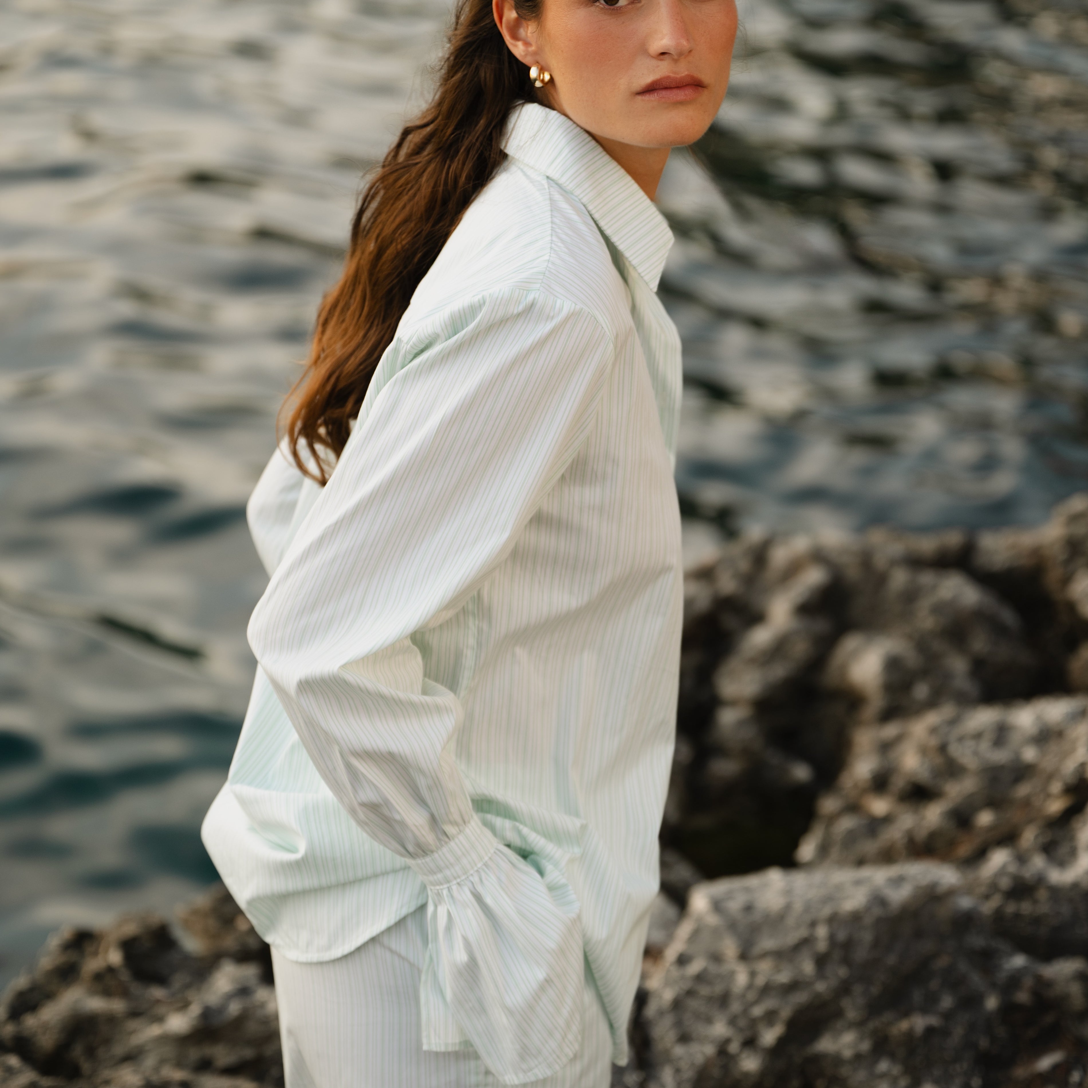 Jules shorts stripe green