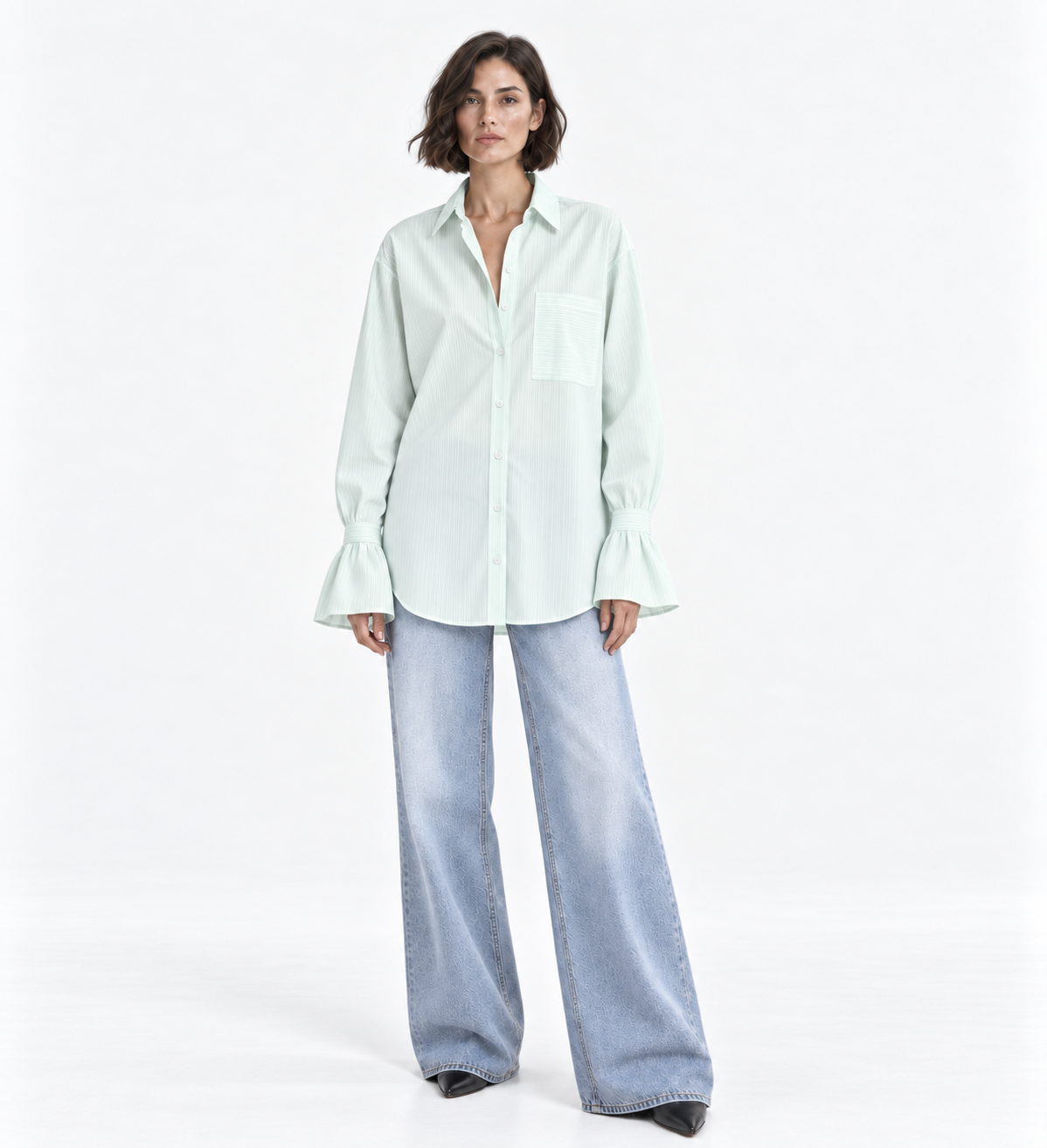 Jules shirt stripe green