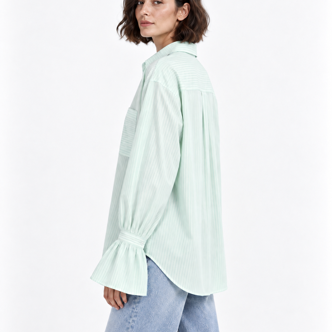 Jules shirt stripe green