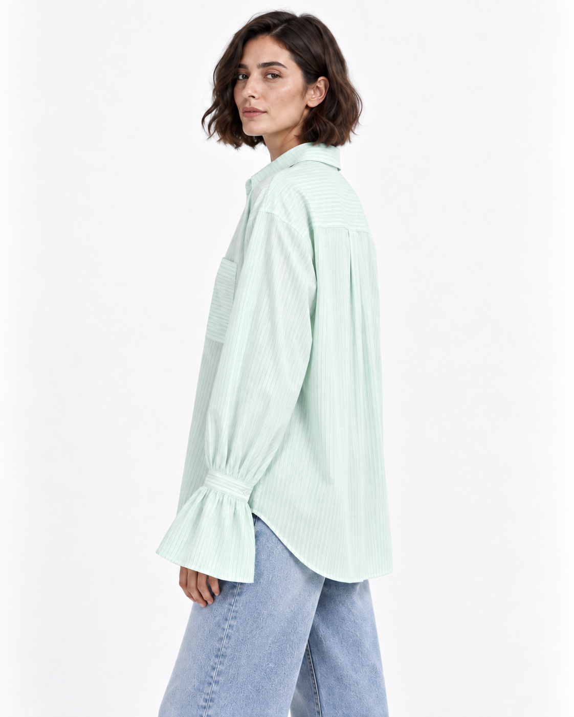 Jules shirt stripe green