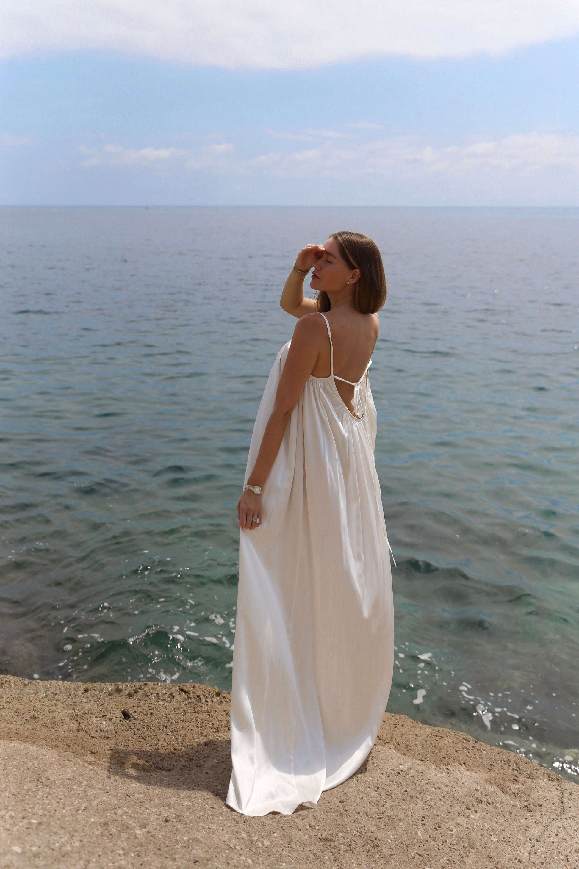 Lovisa silk open back dress