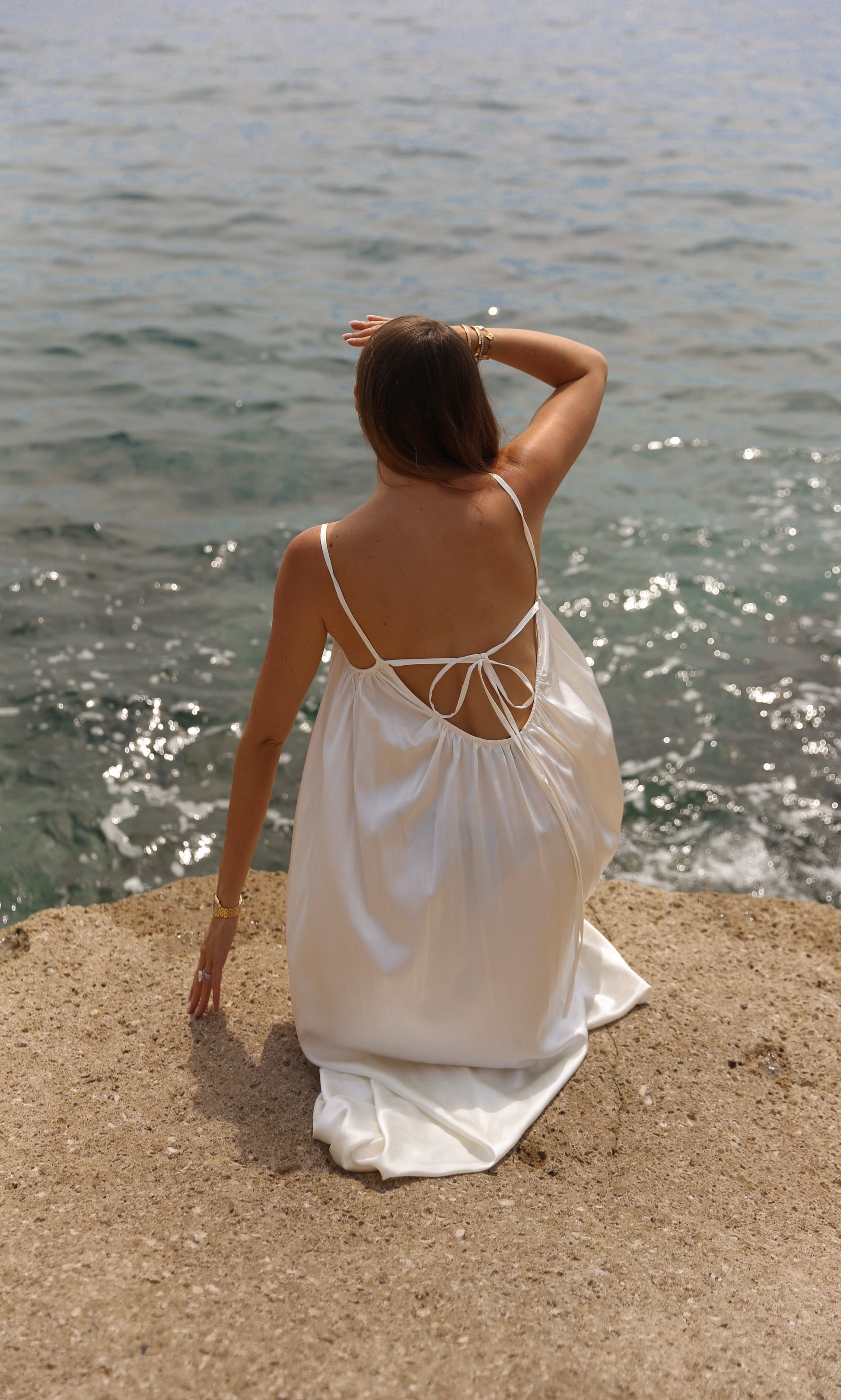 Lovisa silk open back dress