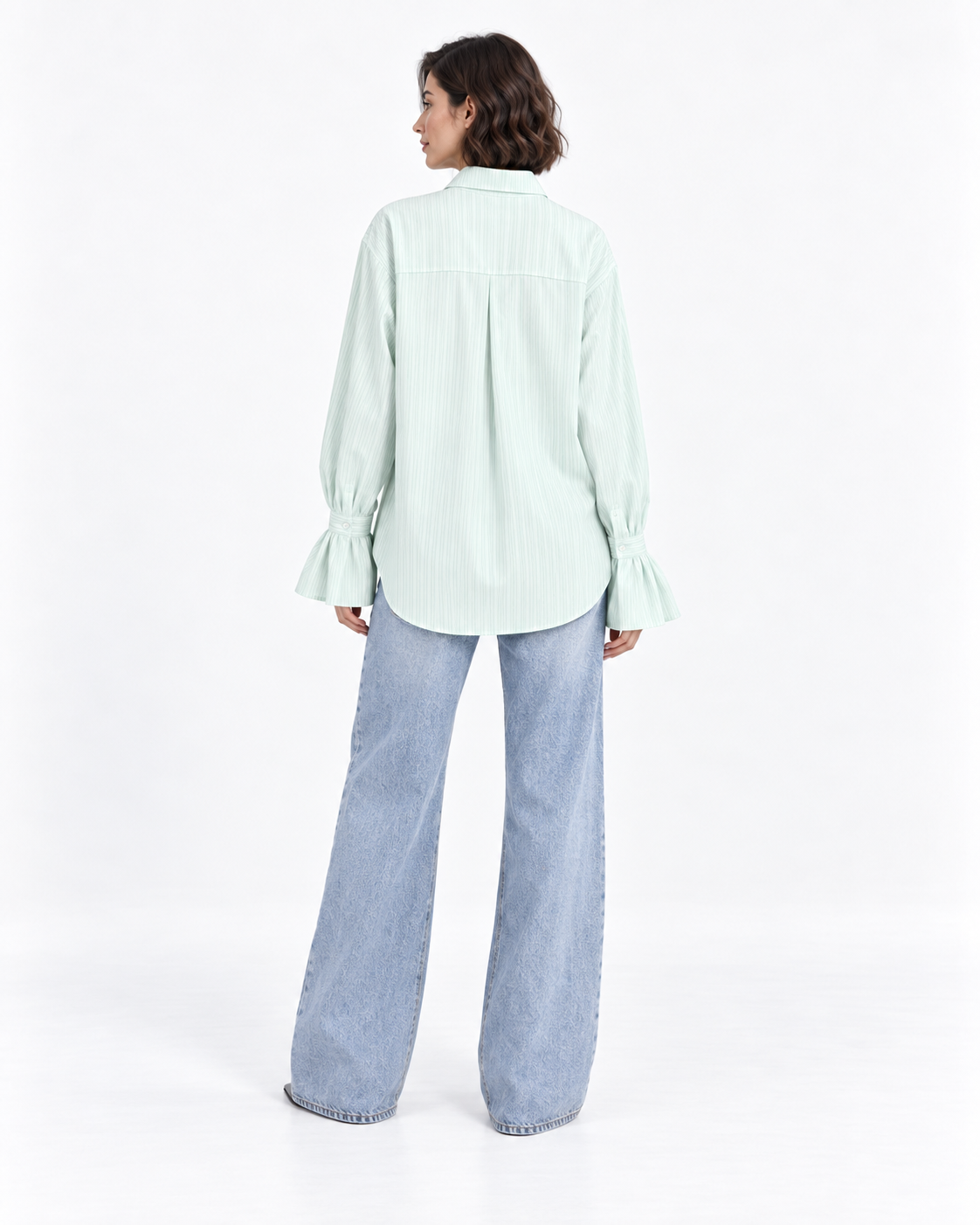 Jules shirt stripe green