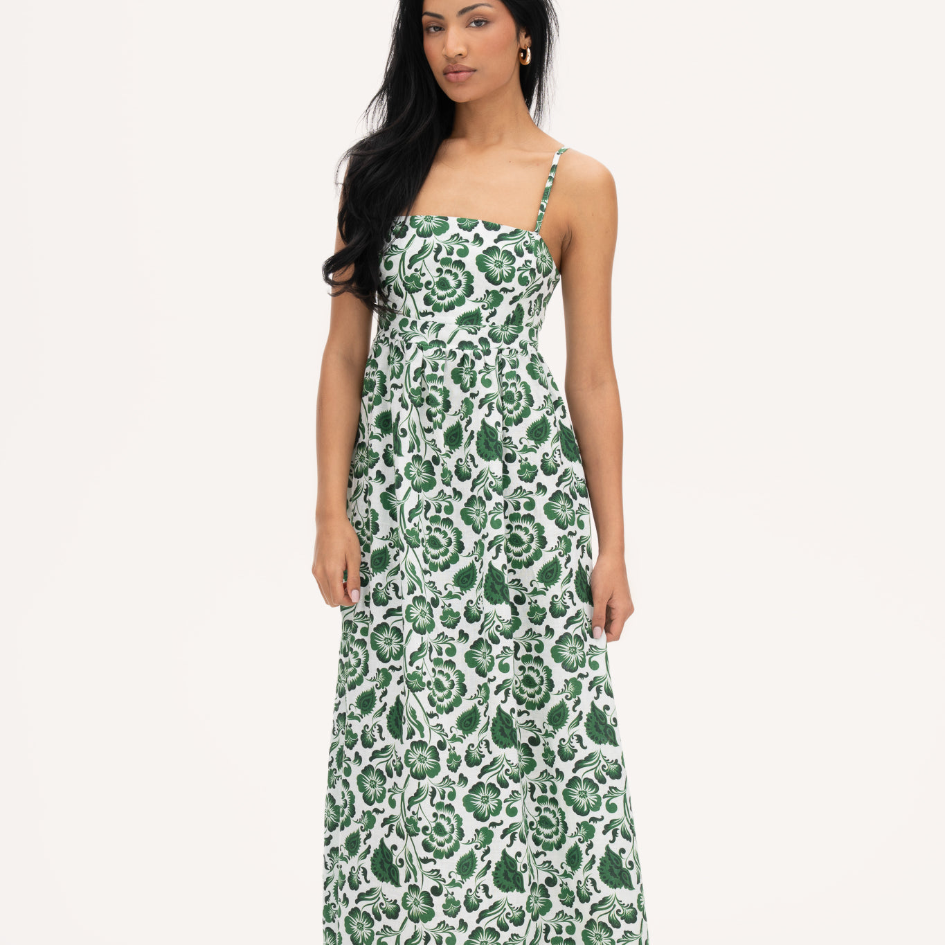 green print formal dress Caprice Green Rainforest Print Maxi Dress