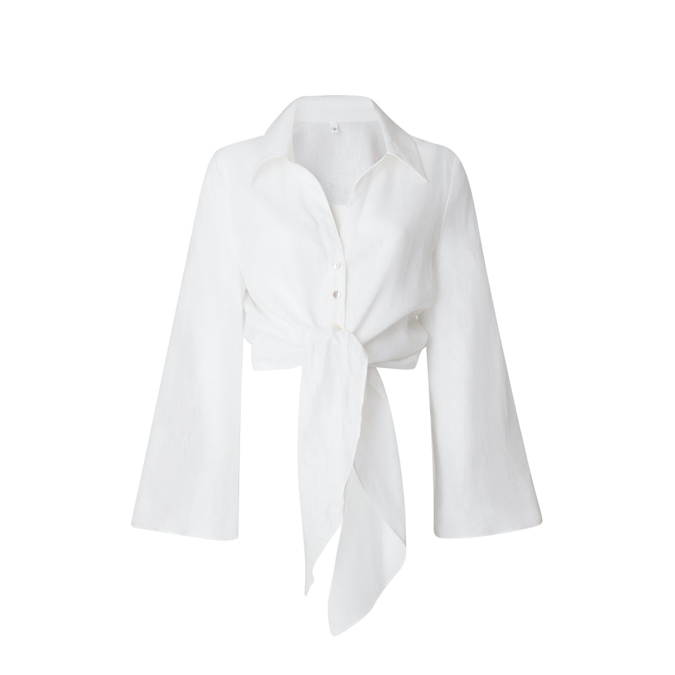Resort wear Linen set White linen shirt linen pants vitt linneset linnebyxor linne skjorta 
