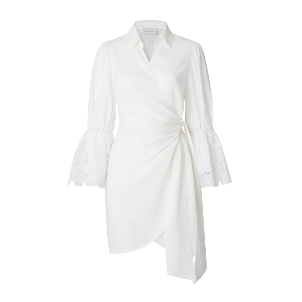 Mandibreeze resort wear white shirt dress summer dress  strandklänning vit klänning sommarklänning kort klänning vida ärmar 