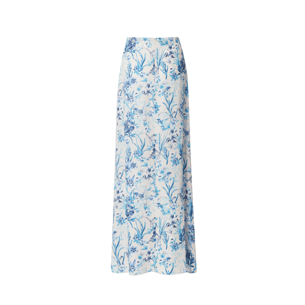 Mandibreeze Resort wear white and blue skirt summer skirt maxi skirt långkjol maxikjol sommarkjol blåvit kjol sommarset 