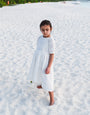 Mandibreeze resort wear white kids dress 100% cotton vit barnklänning 100% bomull 