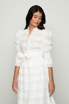 Mandibreeze resort wear white topp blus 100% cotton vit topp 100% bomull blouse summer top sommarblus