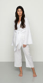 Resort wear Linen set White linen shirt linen pants vitt linneset linnebyxor linne skjorta 